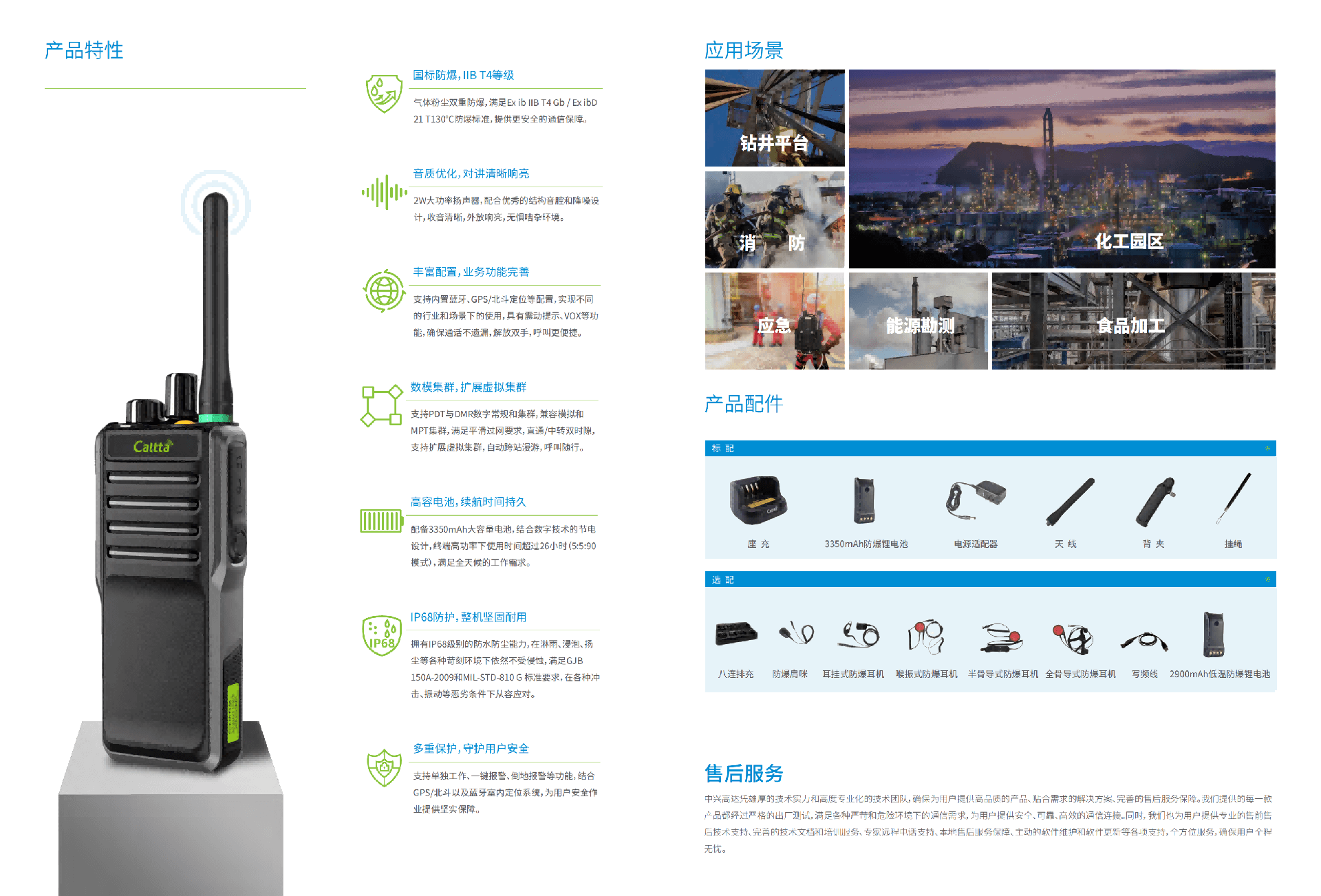 中兴高达PH700数字防爆对讲机