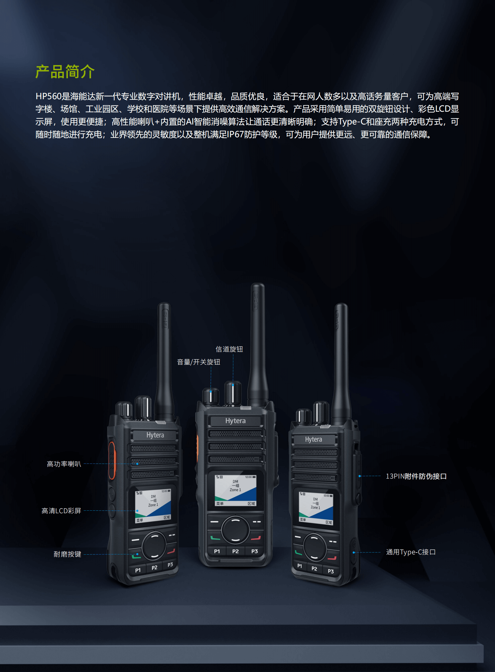 海能达(Hyreta) HP560数字对讲机